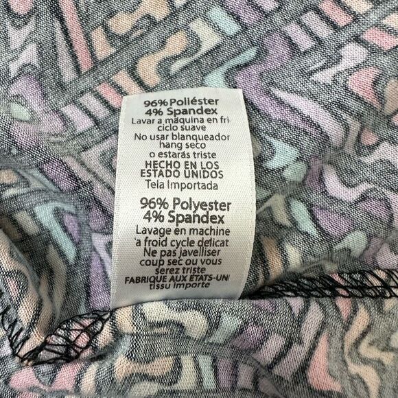 LuLaRoe Size S Carly High Low Tee Shirt Dress Rainbow Aztec Tribal Print Casual - Picture 7 of 9